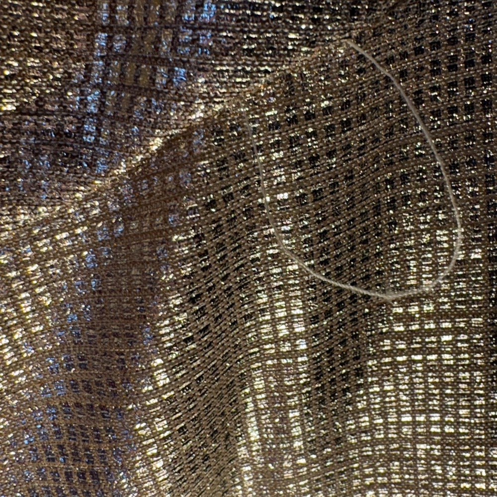 Hayley Paige Occasions Shimmering Gold Maxi Dress - Picture 7 of 8
